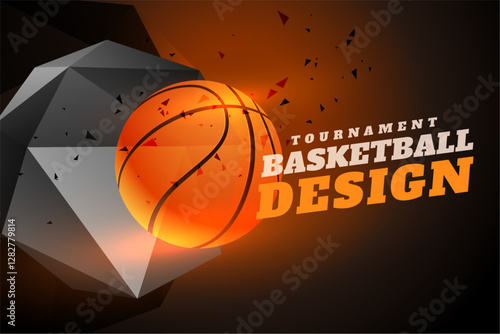 modern and sporty basketball background for tournament league