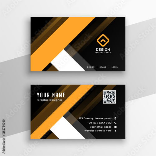 abstract and modern professional business card layout for corporate branding