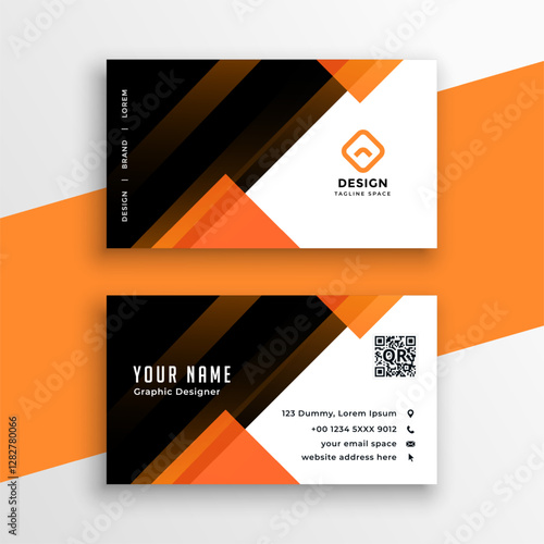 stylish and abstract professional business card template for individual information