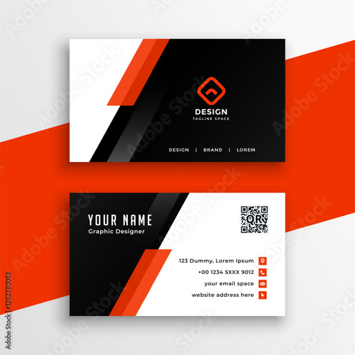 modern and abstract business card template for professional branding