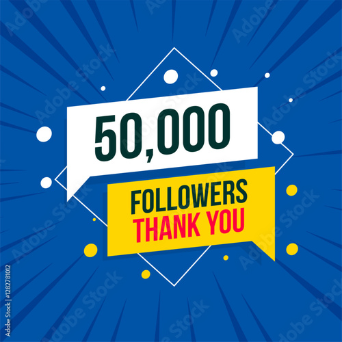 thank you 50k followers people template for social media group