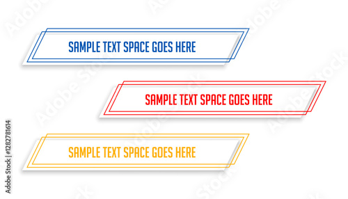 collection of infographic lower third display bar banner design