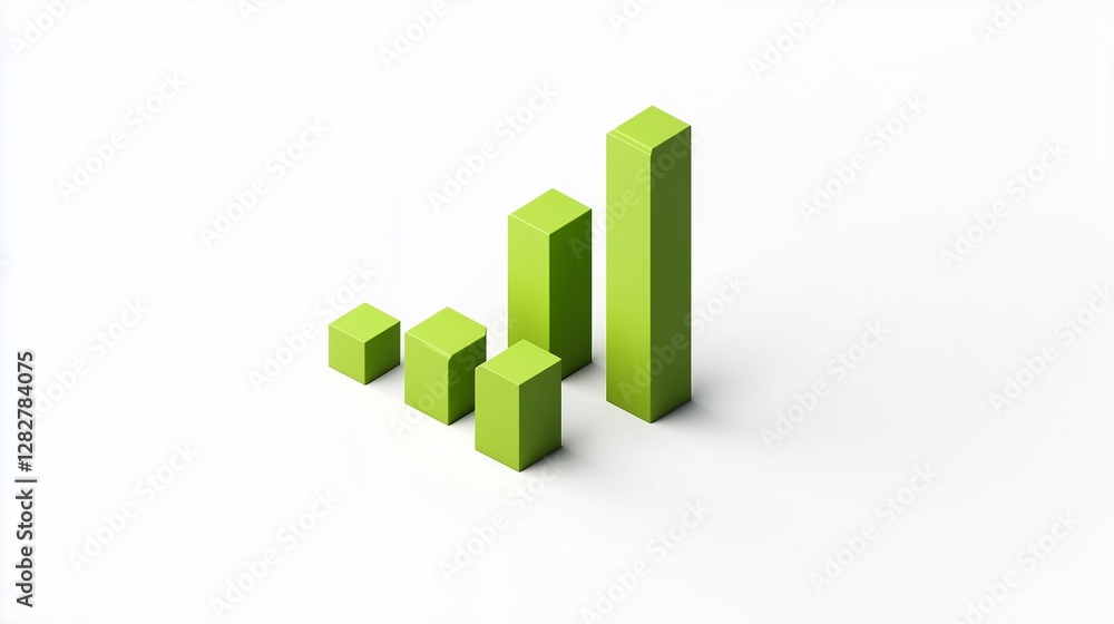 Ascending Green Blocks Representing Growth and Progress in Business and Finance Ascending Green Blocks Representing Growth and Progress in Business and Finance