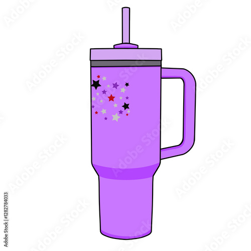 Starry Purple Reusable Water Bottle