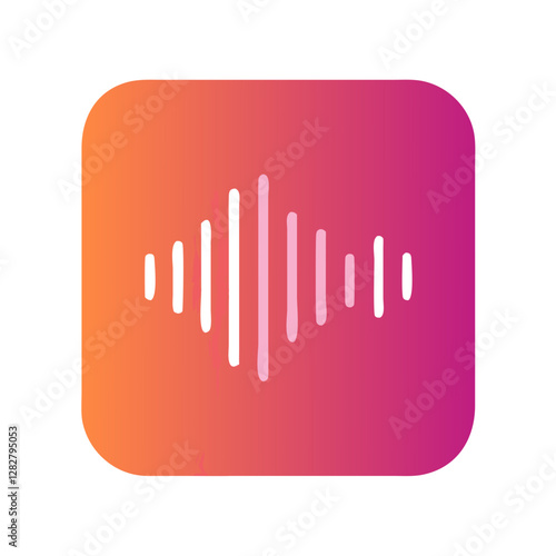 Vibrant sound waves icon representing communication and accessibility