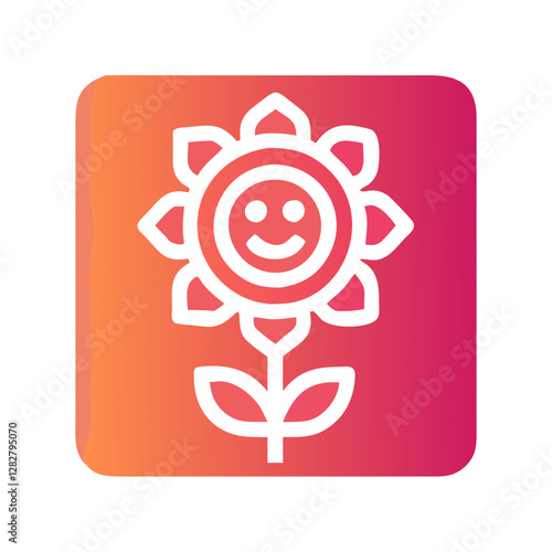 Cheerful sunflower icon symbolizing warmth and inclusion