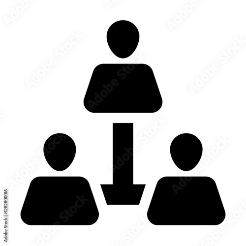 Subordination Glyph Icon Vector