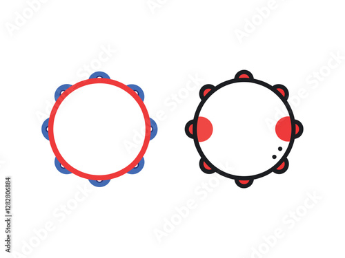 music instruments of tambourline vector