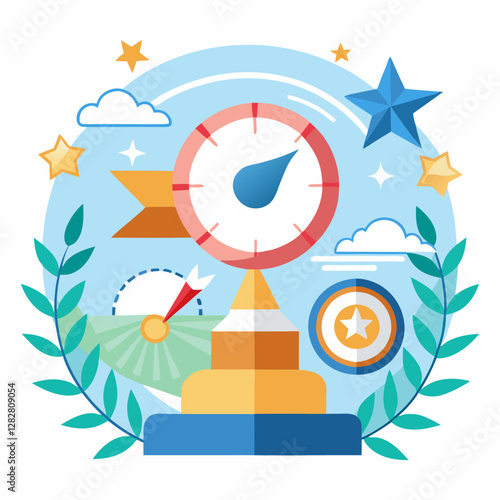 Achievement and Speed Performance Concept Illustration