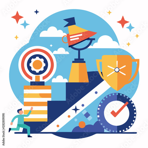 Achievement and Speed Performance Concept Illustration