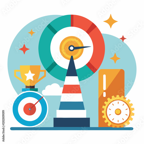 Achievement and Speed Performance Concept Illustration