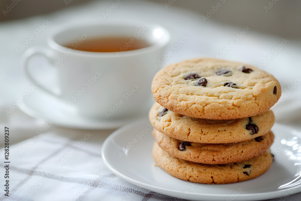 Tea and chocolate cookies Tea and chocolate cookies