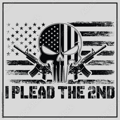 USA Flag I Plead The 2nd Amendment T-Shirt Design, Funny 2nd amendment T-shirt Design