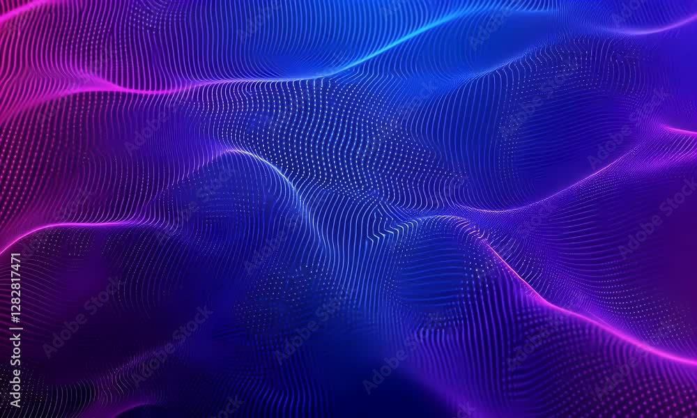 Abstract digital wave pattern, vibrant gradient colors, background design, visual art, digital texture