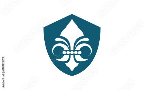 Fleur de lis vector icon Logo design template