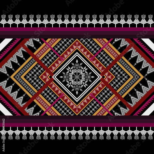 Geometric ethnic pattern seamless design for background ,Tribal geometric seamless patterns, ethnic design, hipster backdrop, wallpaper Background, Design curtain, carpet ,fabric ,textile