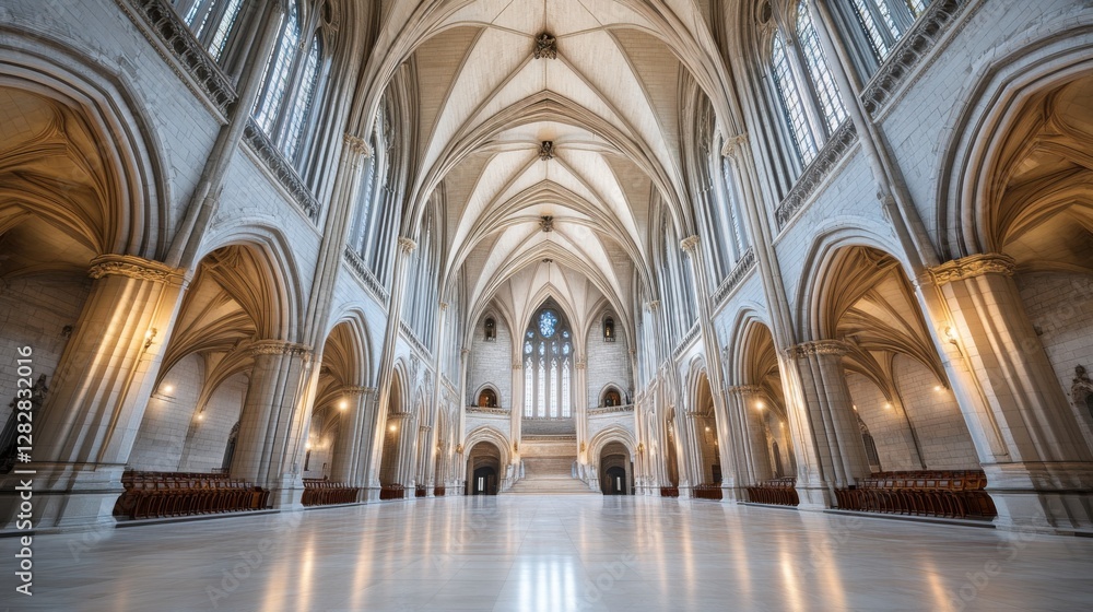 A legislative hall with high vaulted ceilings and grand staircases. Featuring grandeur and history A legislative hall with high vaulted ceilings and grand staircases. Featuring grandeur and history