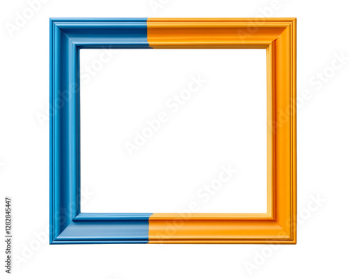 Colorful picture frame design isolated on transparent background