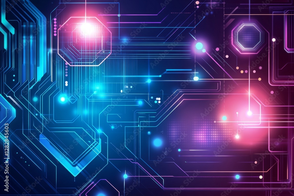 Abstract technology background with a blue gradient and curved lines vector presentation design, in a flat style, a minimalistic background. Illustration of a futuristic background Abstract technology background with a blue gradient and curved lines vector presentation design, in a flat style, a minimalistic background. Illustration of a futuristic background