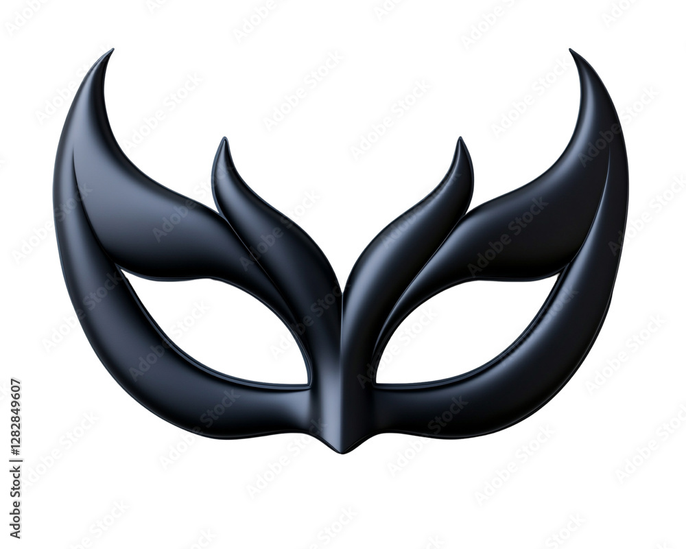 Elegant black masquerade mask isolated on transparent background Elegant black masquerade mask isolated on transparent background