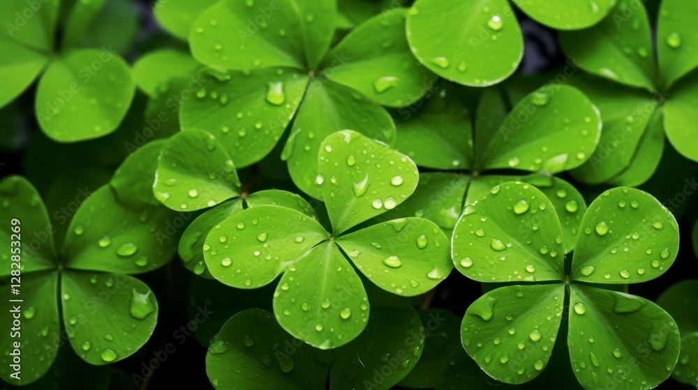 A close up of a green leaf with water droplets on it A close up of a green leaf with water droplets on it
