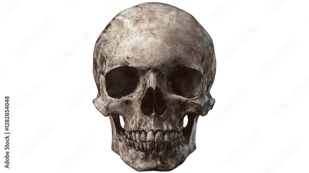 Obraz premium skull on white background