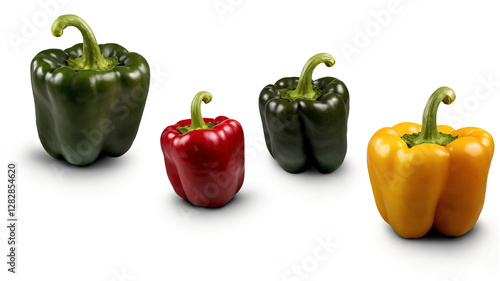 Bell peppers isolated on white background