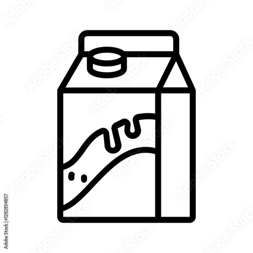 Vector black line icon for Cultured milk