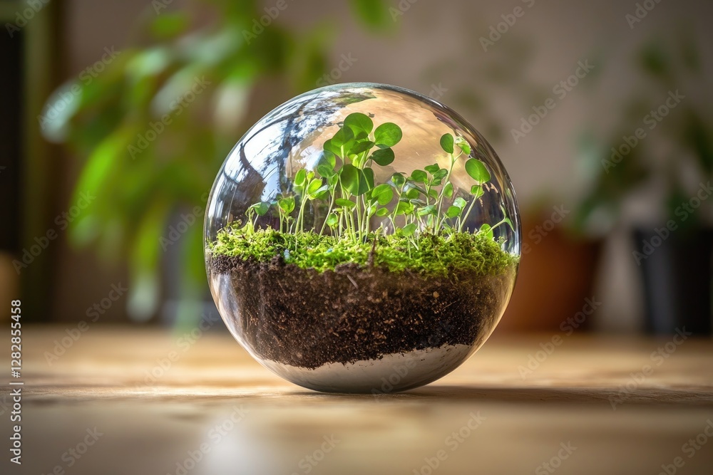 Glass terrarium plants indoor home decor sunlight Glass terrarium plants indoor home decor sunlight