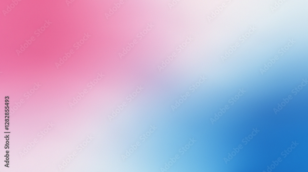 Fototapeta premium : A soft, blurred gradient background with shades of pink, blue, and white blending together, creating a calming and dreamy effect.