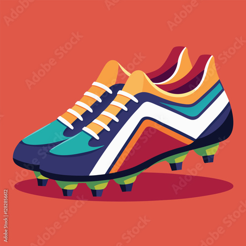 footballer boot vector