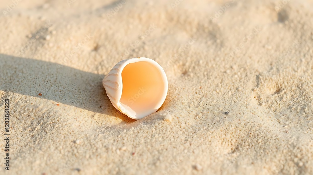 Photo Featuring Simple Nature Elements A Single, Perfectly Formed Seashell On A Sandy Beach, Illuminated By Soft Sunlight, Exhibiting Detailed Textures And . Photo Featuring Simple Nature Elements A Single, Perfectly Formed Seashell On A Sandy Beach, Illuminated By Soft Sunlight, Exhibiting Detailed Textures And .