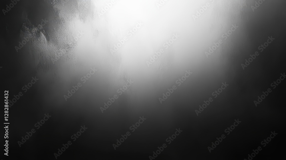 Fototapeta premium A monochrome canvas, where a gradient of deep, frosted blues fades seamlessly into the inky abyss, creating a textured backdrop of blurred and grainy glass, hinting at an ethereal, otherworldly
