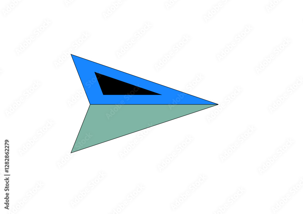 Origami paper plane vector. Origami paper plane vector.