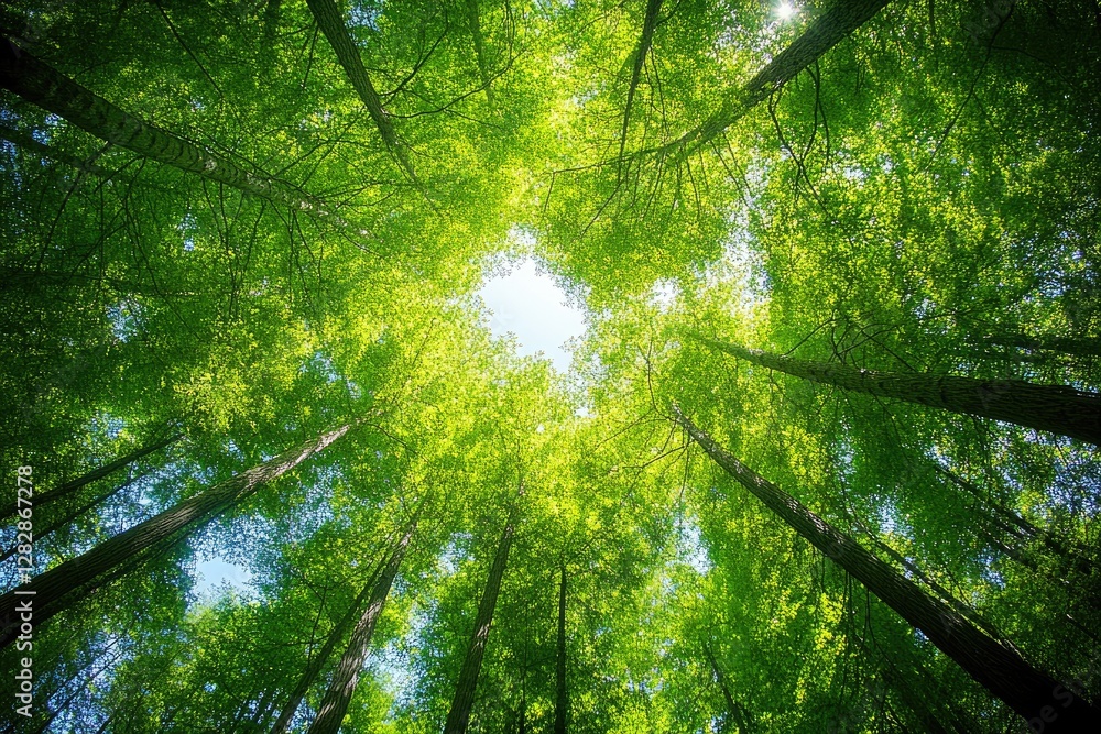 Forest Canopy, Sunlight, Green Trees, Summer, Nature, Upward View, Lush, Ecology, Wallpaper, Background Forest Canopy, Sunlight, Green Trees, Summer, Nature, Upward View, Lush, Ecology, Wallpaper, Background