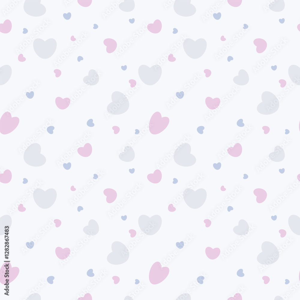 cute heart pattern in blue and pink colours cute heart pattern in blue and pink colours