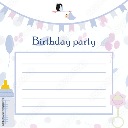 newborn baby shower vector