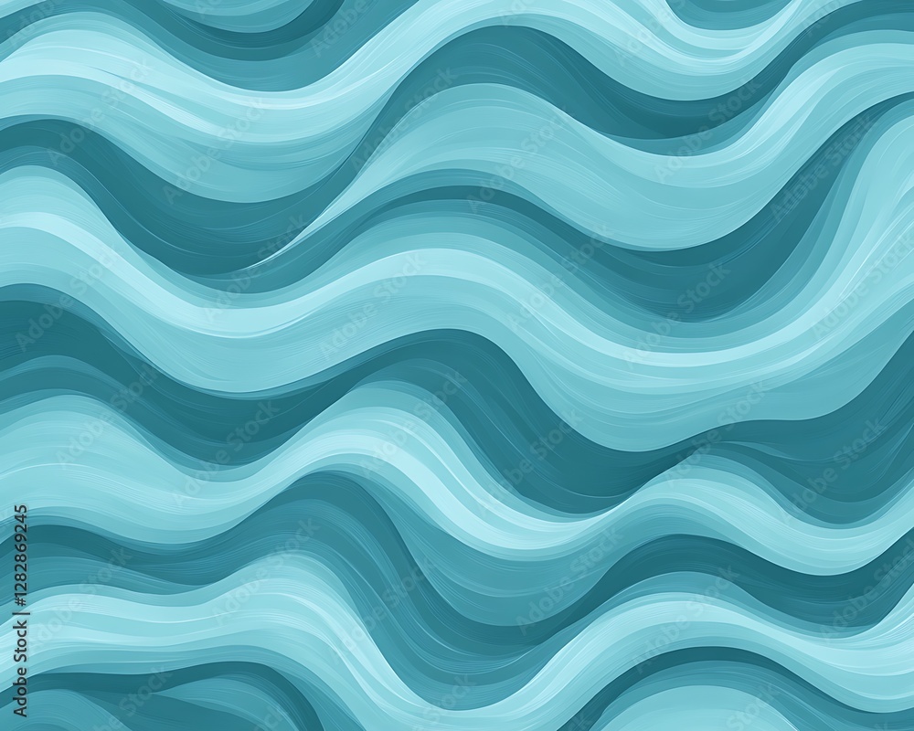 Fototapeta premium Abstract teal wavy background