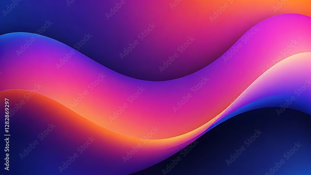 Obraz premium Abstract Gradient Waves: Vibrant Color Flow
