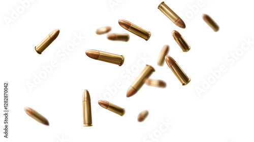 Flying bullet casings transparency background png graphics action scene dynamic viewpoint