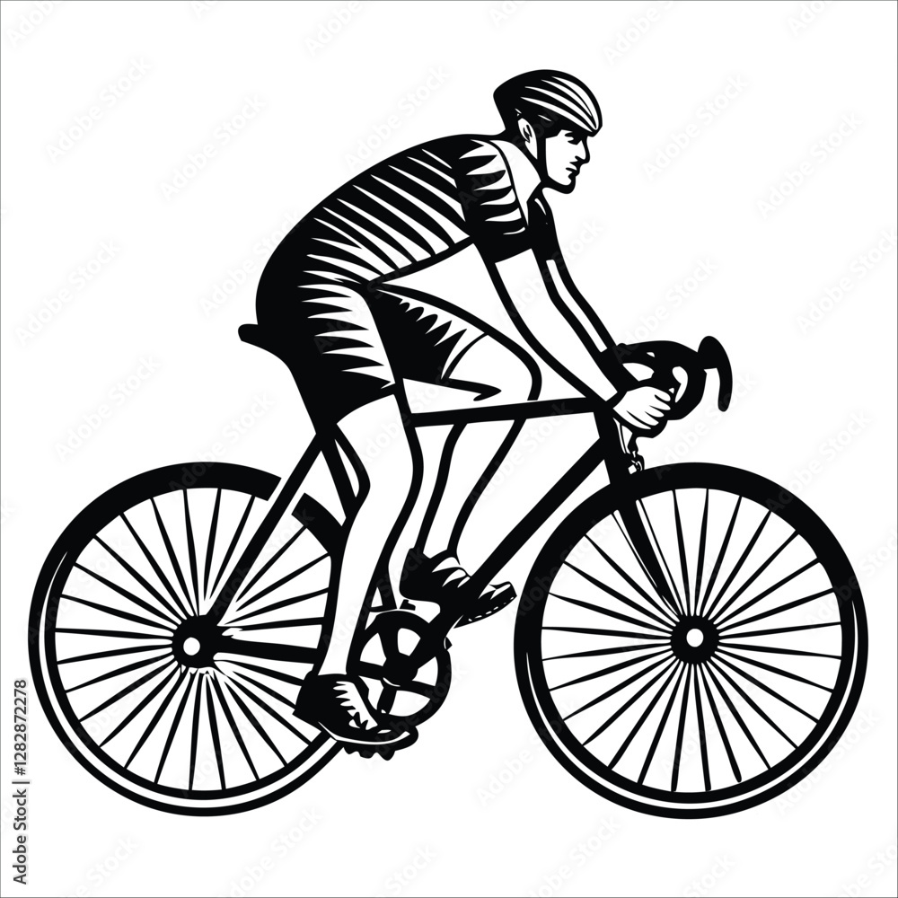 Naklejka premium vector road bike