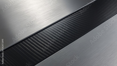 Brushed Aluminum with Carbon Fiber Accent Strip