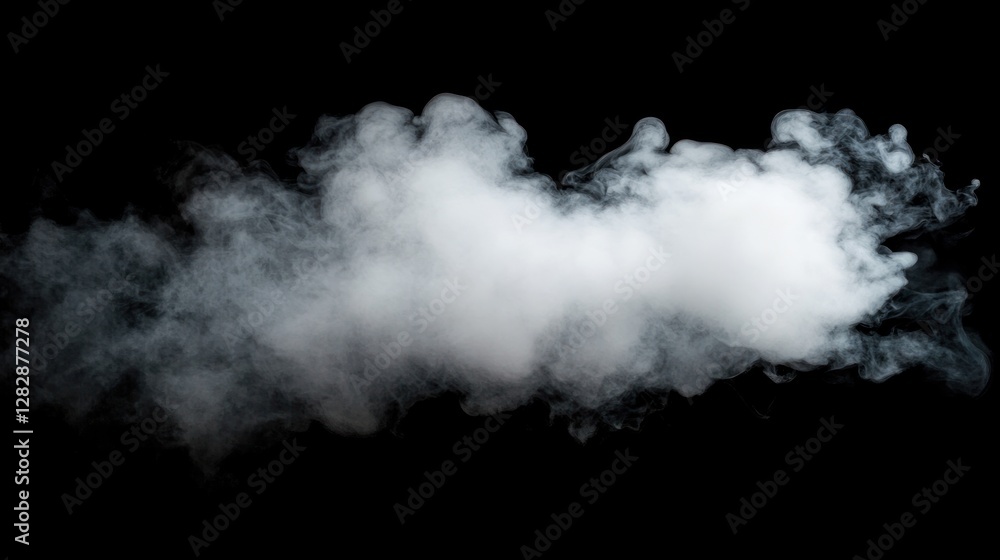 Abstract cloud of vapor against a black backdrop Abstract cloud of vapor against a black backdrop
