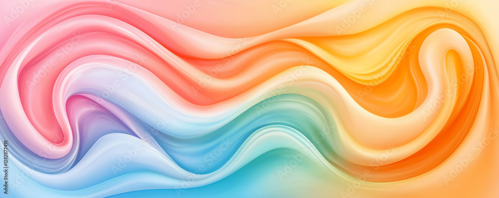 Fluid colors blend beautifully in this abstract art piece Fluid colors blend beautifully in this abstract art piece