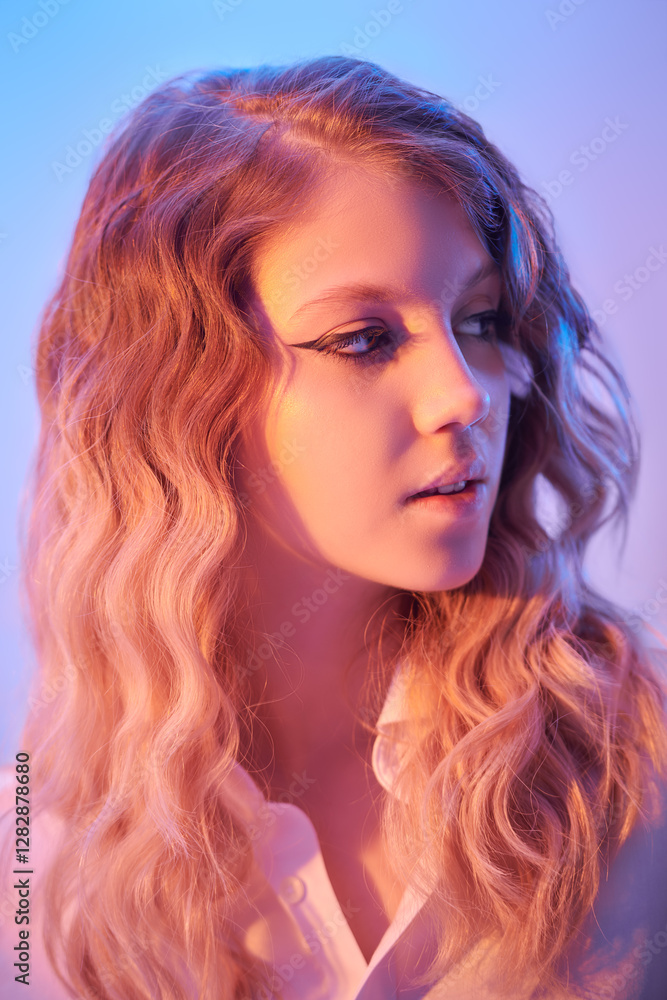 Fototapeta premium makeup and hairstyle