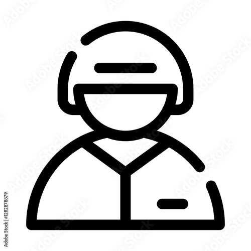 Soldier Broken Line Icon Vector