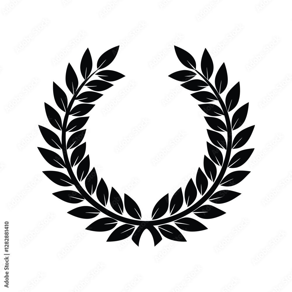 Ornamental laurel wreath silhouette vector with detailed leaves symbolizing triumph championship and victory perfect for badges and formal achievements
Ornamental laurel wreath silhouette vector with detailed leaves symbolizing triumph championship and victory perfect for badges and formal achievements