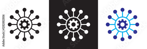 Update, upgrade, progress bar and install concept  icon.  isolated on white and black background.  Vector illustration. EPS 10