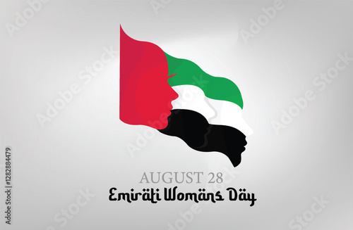Emirati Women's Day greetings and celebrations in the UAE, alongside International Women’s Day, featuring the United Arab Emirates flag and Arabian women as a representation of women's empowerment