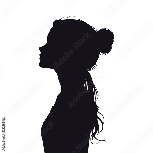 Girl silhouette vector illustration